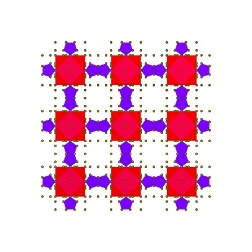 Porphyrin Crystal Complex: Cubic view